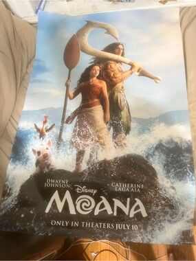 Moana Disney 27x40 Live Movie Poster Dwayne Johnson Catherine Laga'ala 2026 NEW
